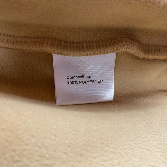 MagcoMsen Fleece Jacket Full Zip Tan Hooded Sherpa Fuzzy Sz S Women's - Picture 14 of 14